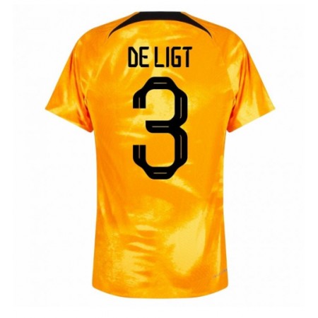 Virallinen pelipaita Alankomaat Matthijs de Ligt 3 Koti World Cup 2022 Lyhythihainen - Miesten Virallinen pelipaita Alankomaat Matthijs de Ligt 3 Koti World Cup 2022 Lyhythihainen - Miesten